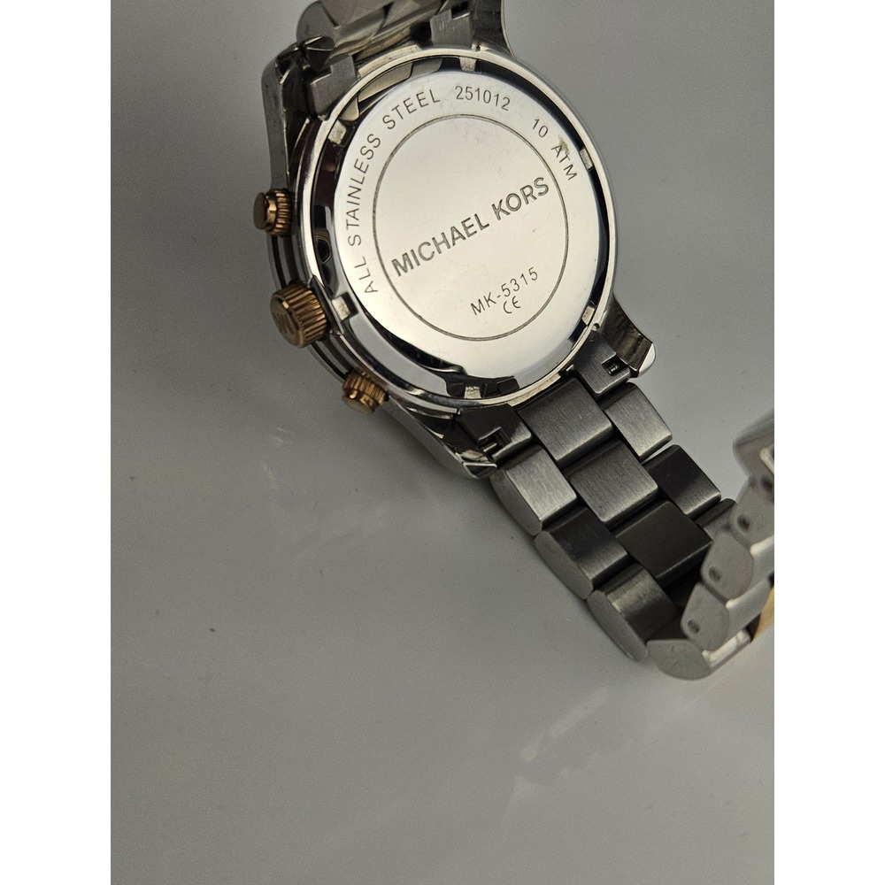 MICHAEL KORS Chronograph Womens Stainless Steel MK-5315 Watch Runs w/Box Links - Picture 4 of 7